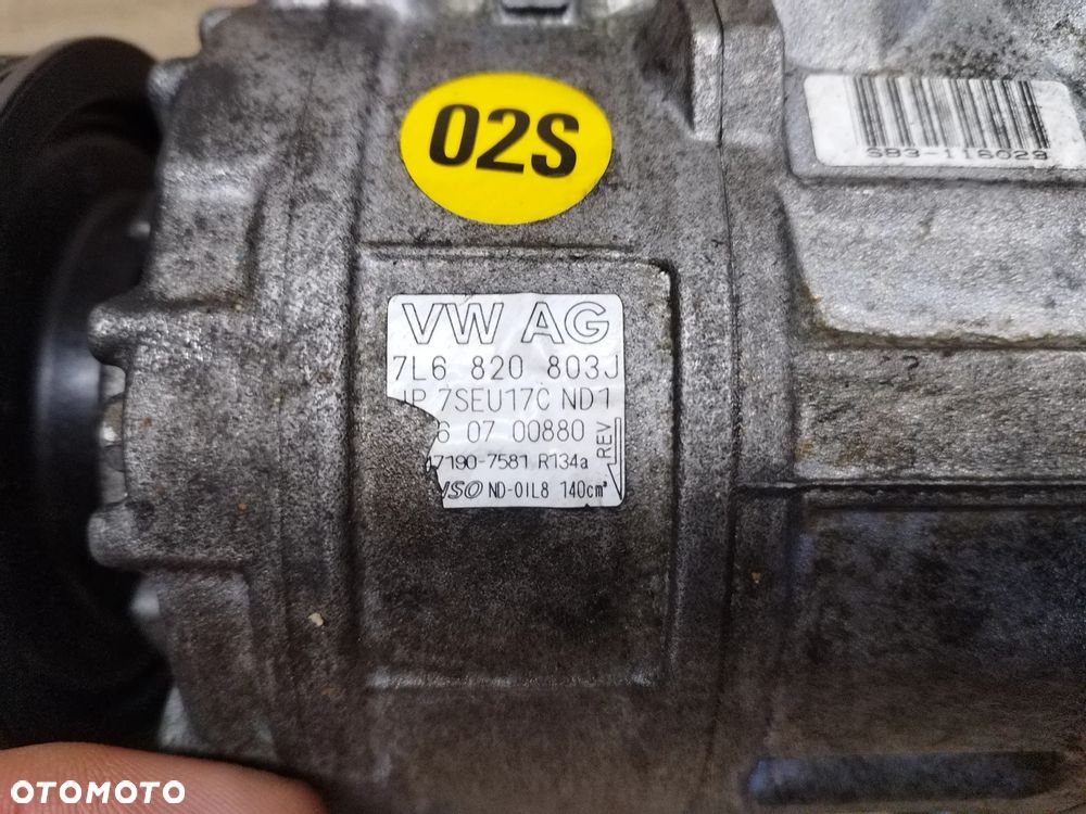 VW TOUAREG AUDI Q7 08r 3.0 TDI KOMPRESOR KLIMATYZACJI SPREŻARKA KLIMATYZACJI 7L6820803J - 2