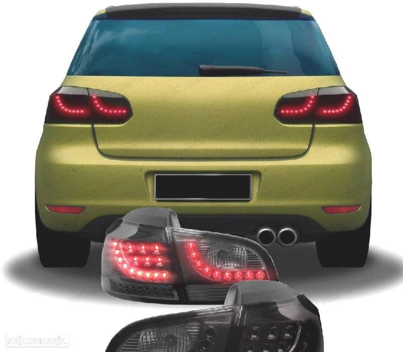 CONJUNTO DE FAROLINS PARA VOLKSWAGEN VW GOLF 6 08-12 FULL LED STYLE FUMADOS - 1