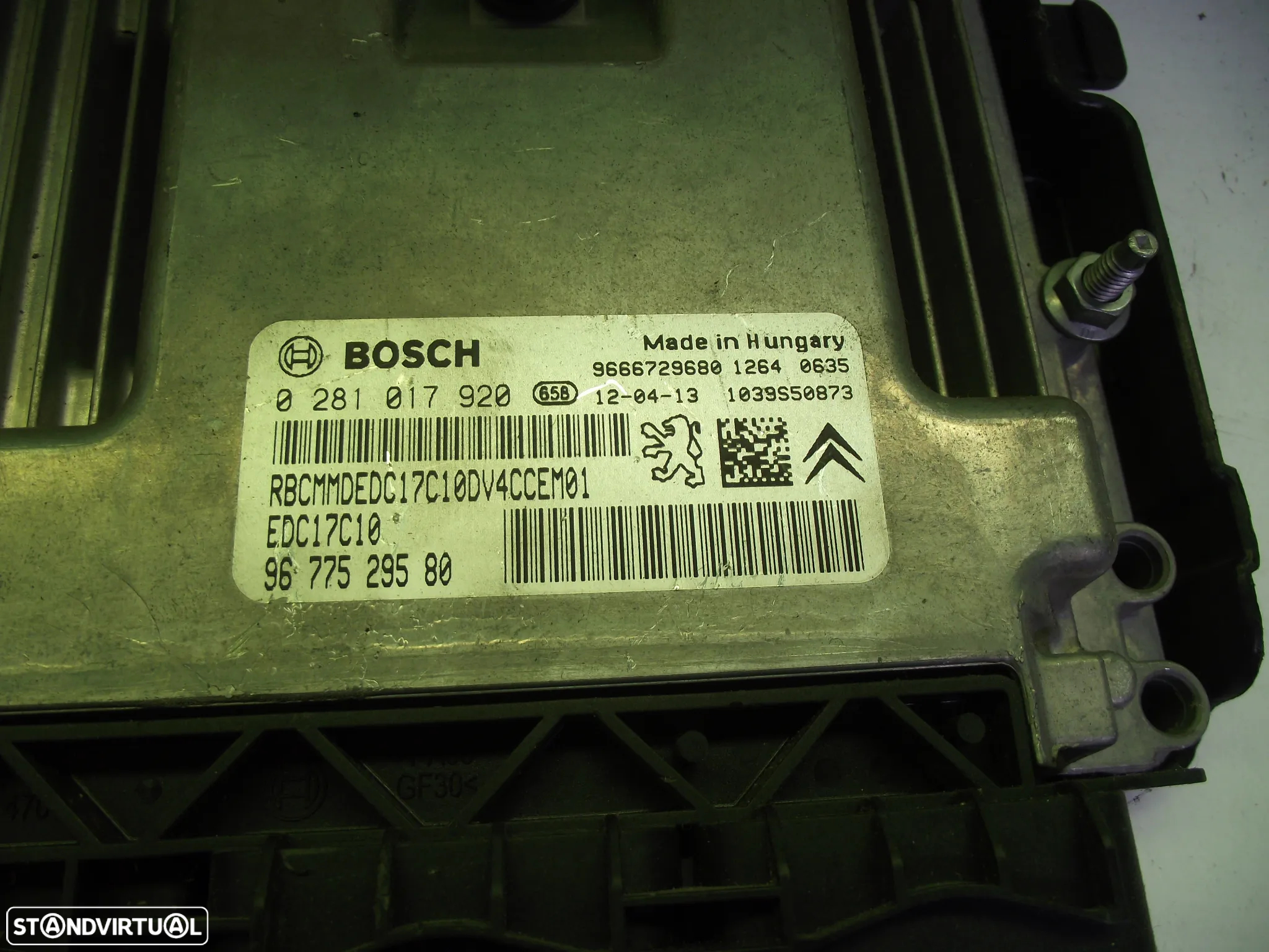 Centralina de Motor Ecu Peugeot 208 1.6 Hdi - 2012 / 2015 - 2