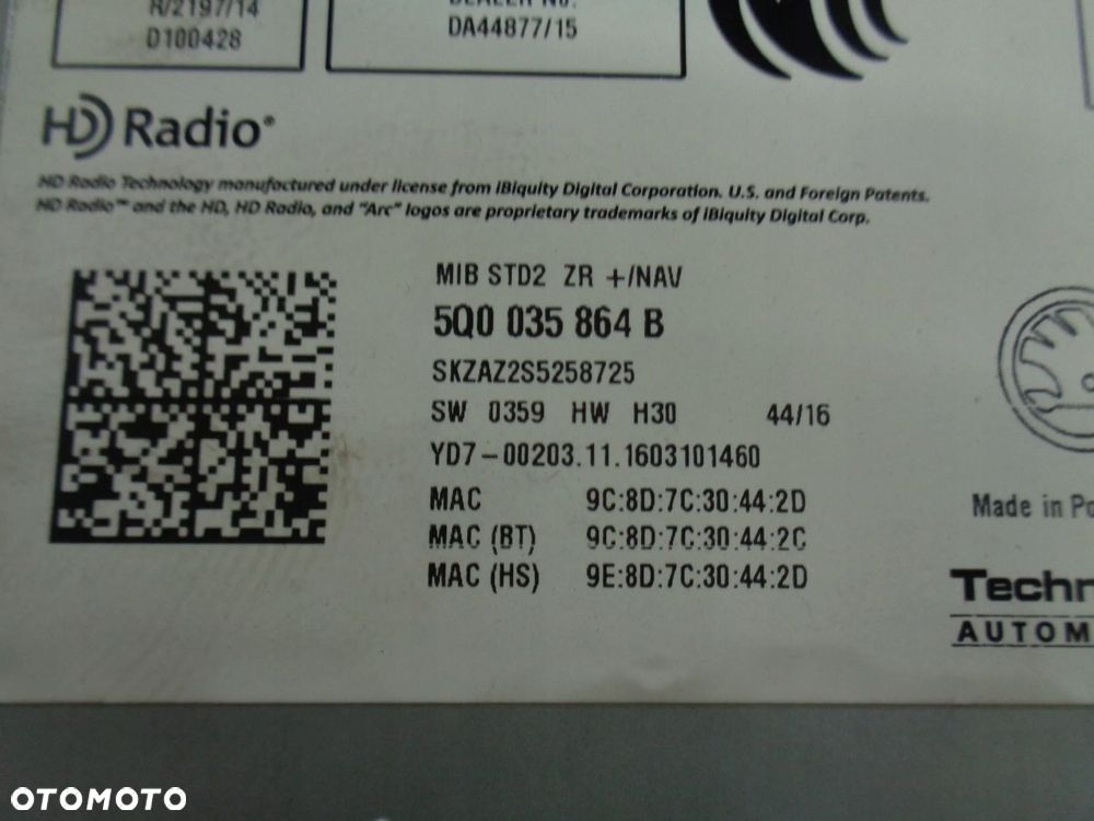 octavia iii fabia iii multimedia czytnik kart cd - 2