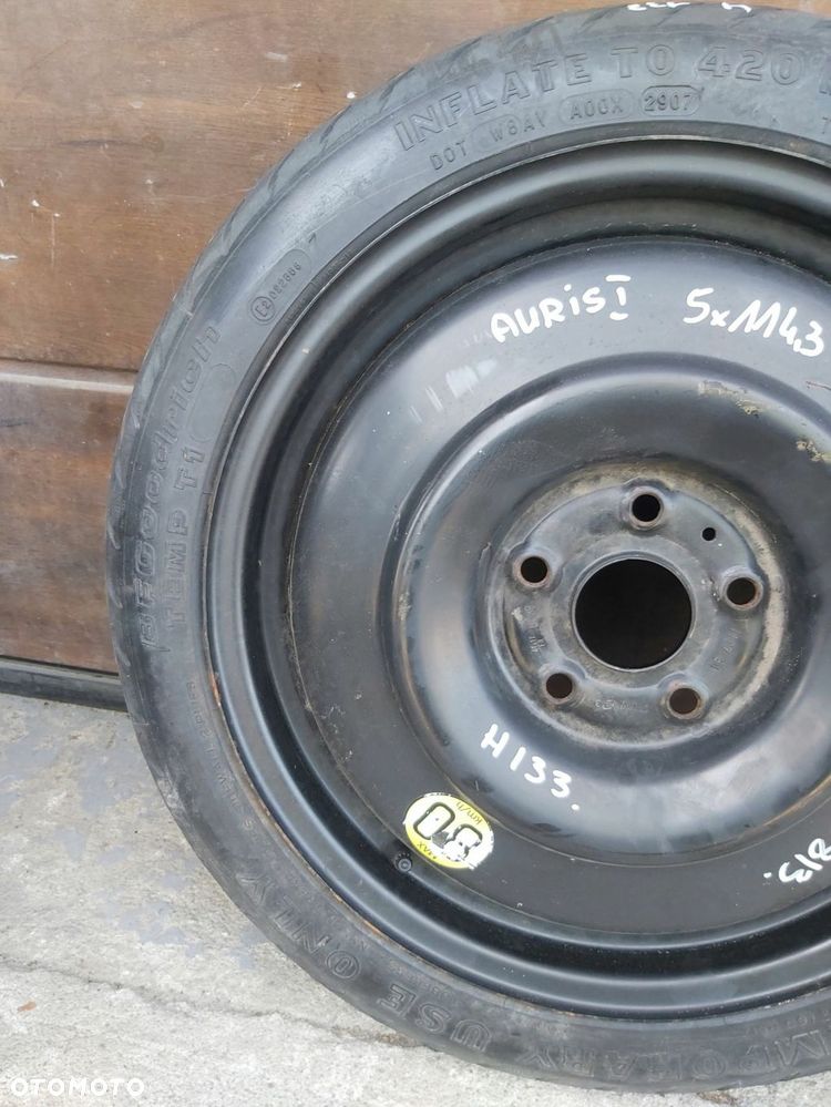 TOYOTA Corolla E21 E18 E16 Auris I II Dojazdówka koło 17 125/70 D17 5x114,3 - 3