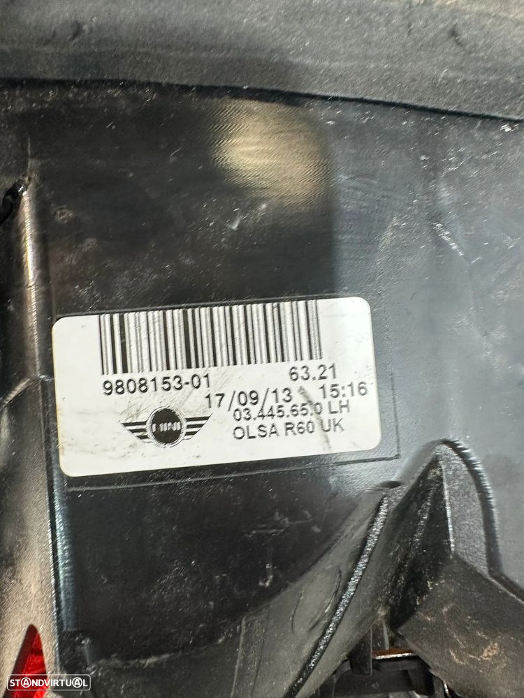 .Farolim Tras Traseiro Esquerdo Original Mini Countryman R60 Cooper One S SD JCW 9808153 2010 - 2016 - 5