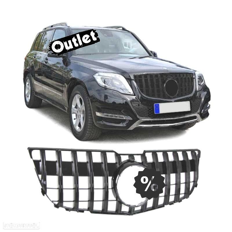 C011122C1 GRELHA FRONTAL MERCEDES GLK X204 08-12 LOOK AMG PRETO BRILHANTE - 1