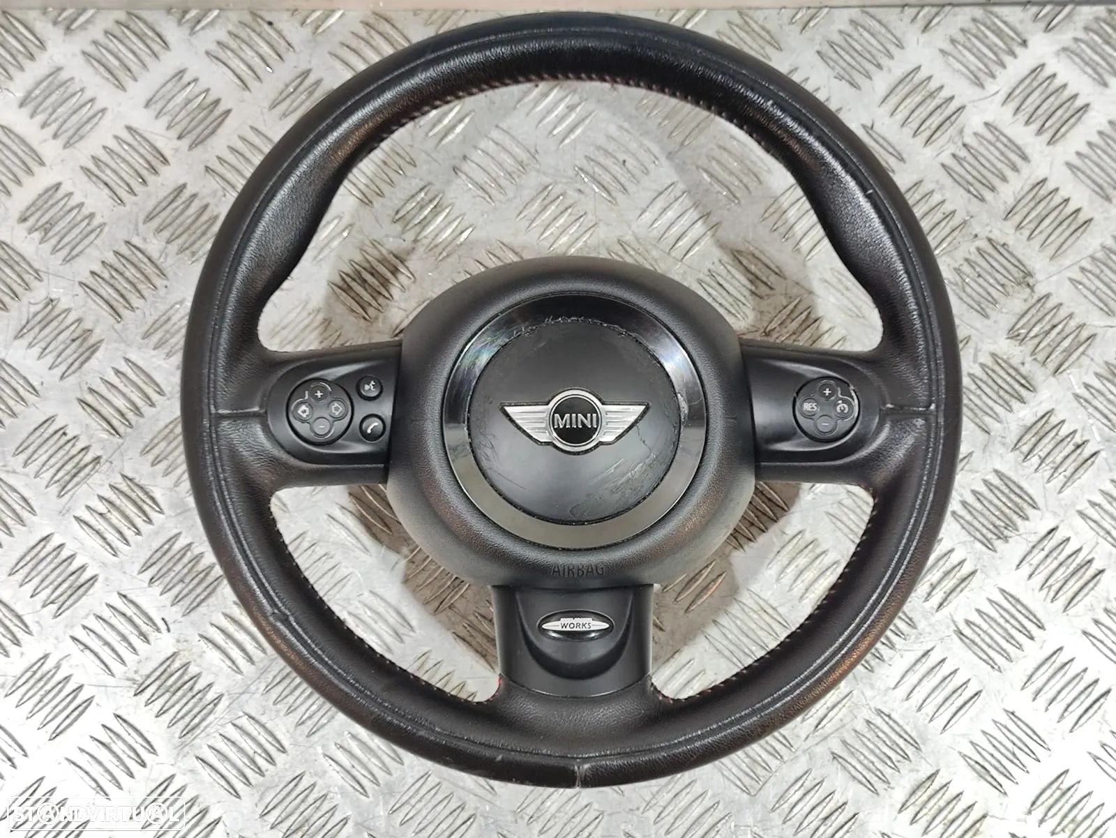 Volante + Airbag Completo Mini Cooper JCW Original - R56 R57 R58 R59 R60 - Comandos Multifunções John Cooper Works Guiador - 1
