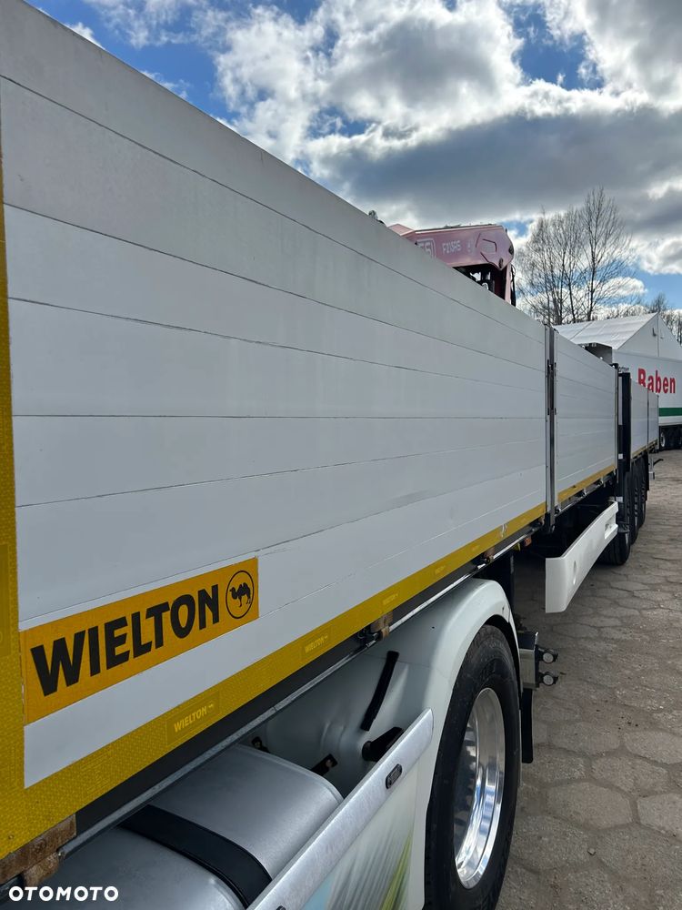 Wielton BURTOWA + HDS DŹWIG FASSI F215AS / BURTA 80 CM WYSOKIE / OŚ PODNOSZONA / OSIE SAF / PODPORY HYDRAULICZNE / IDEALNA DO BUDOWLANKI !! - 7