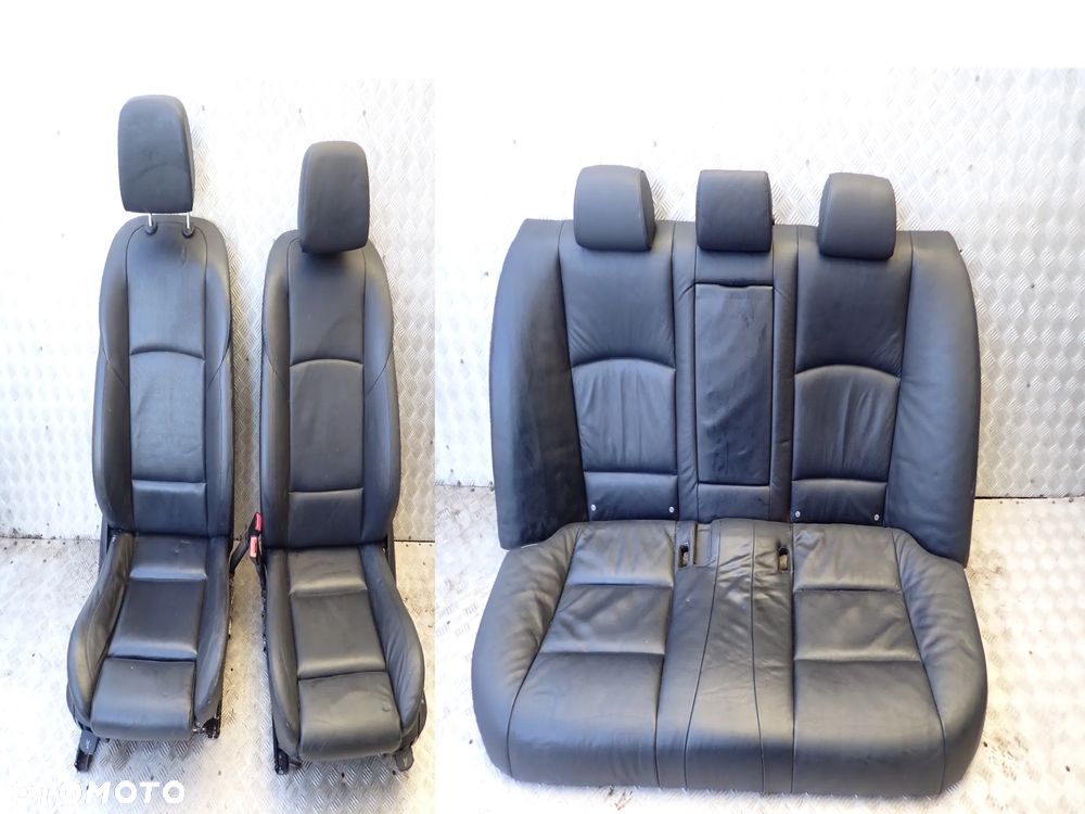 BMW F10  FOTEL PRZEDNI PRAWY / LEWY ORAZ KANAPA TYLNIA SKÓRA KOMPLET - 1