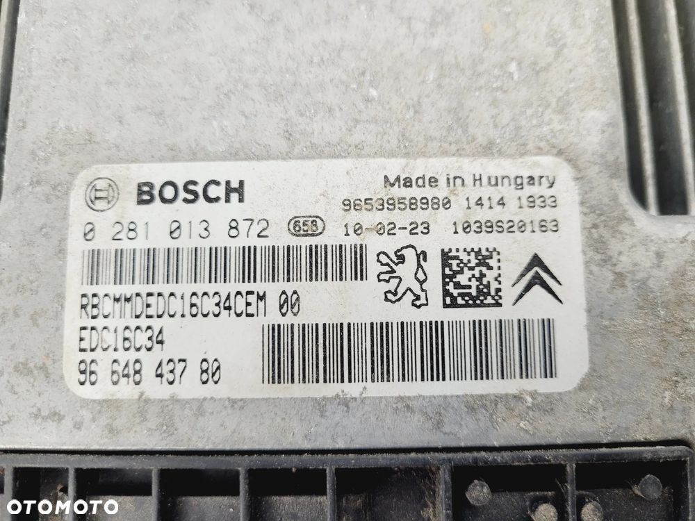 STEROWNIK SILNIKA KOMPUTER PEUGEOT PARTNER CITROEN BERLINGO III 2008-2018 CZĘŚCI - 9