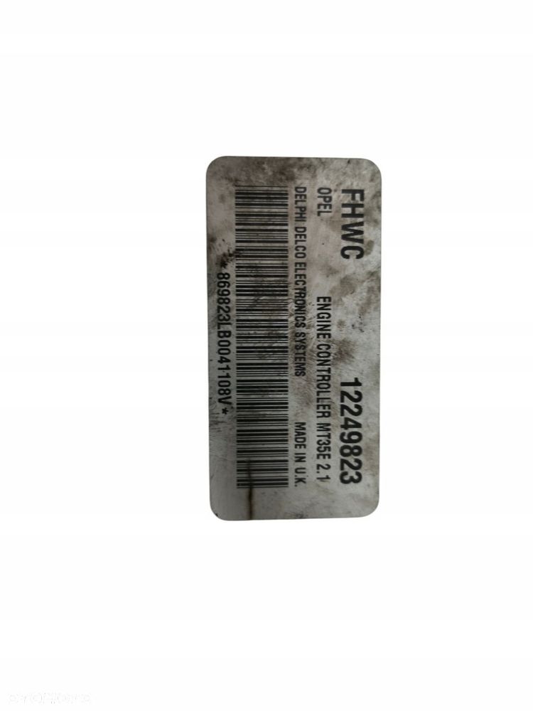 STEROWNIK SILNIKA KOMPUTER ECU OPEL ASTRA G H 1.6 16V 12249823 FHWC - 2