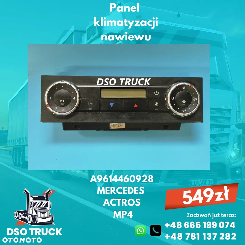 Panel klimatyzacji nawiewu A9604467928 A9604468128 A9614460928 MERCEDES ACTROS MP4 - 3