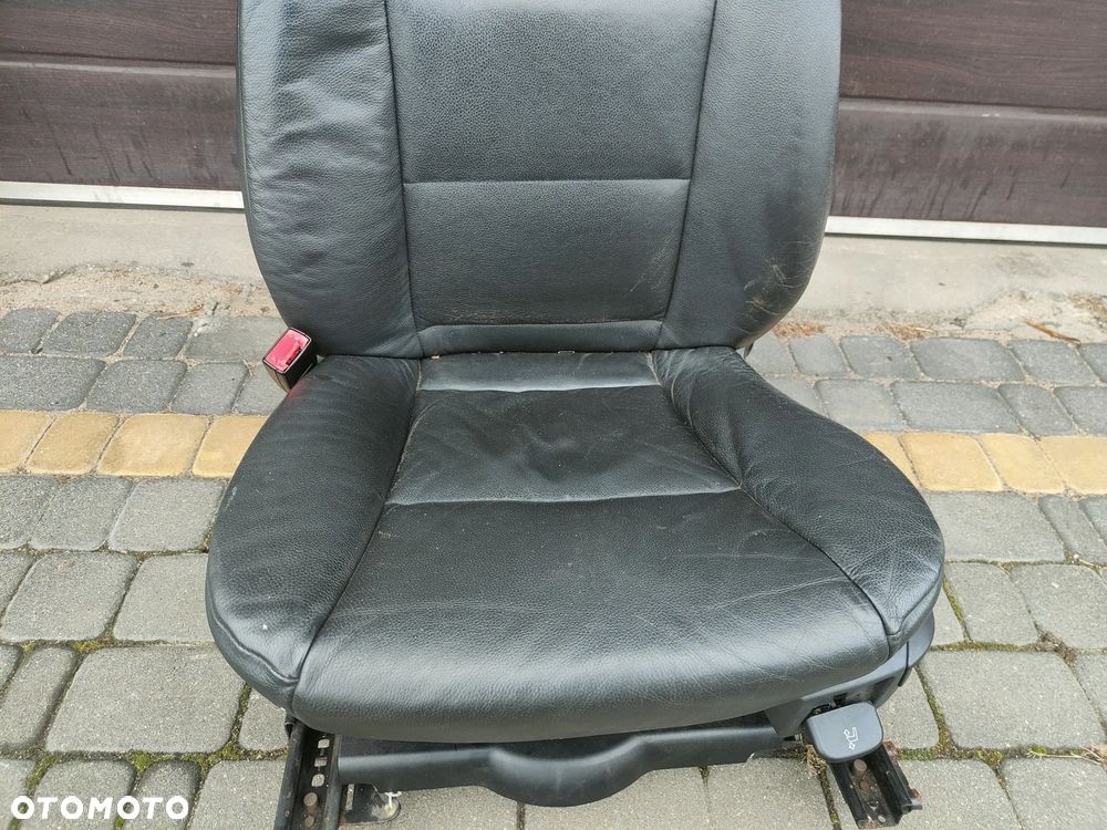 BMW E60 E61 Fotel kierowcy lewy Skórzany Grzany Czarny - 5