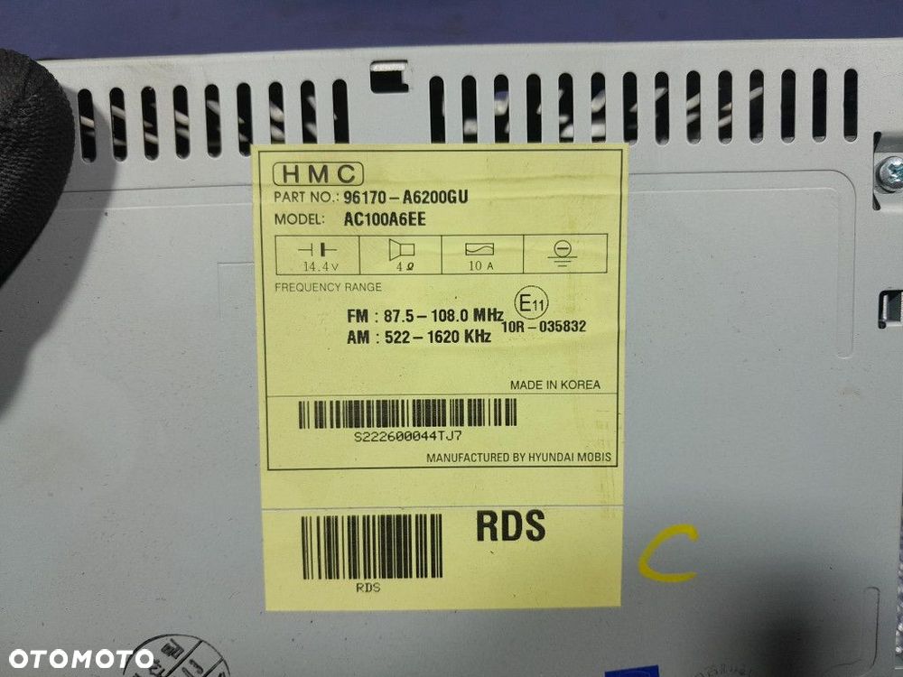HYUNDAI I30 II GD RADIO FABRYCZNE CD MP3 96170-A6200GU - 4