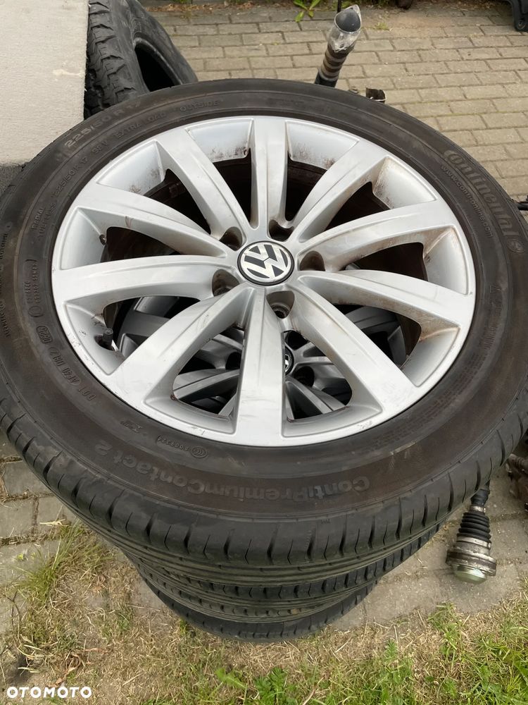 VW SHARAN II TIGUAN FELGI ALUMINIOWE ET39 KOŁA opony 5x112 225/40/17 nowe - 2