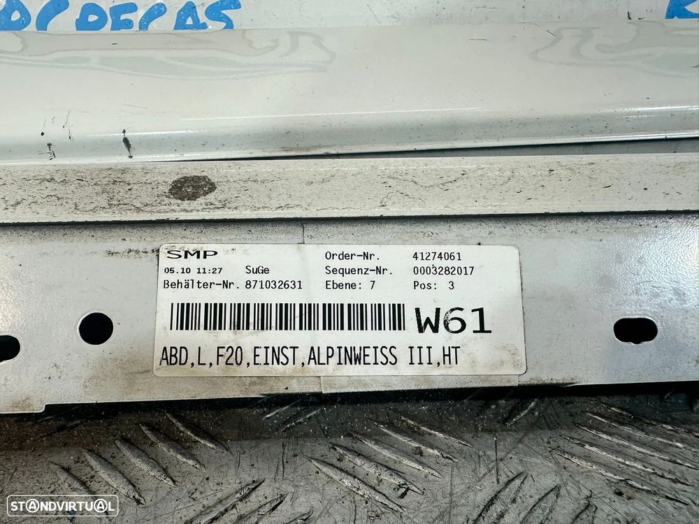 .Conjunto Embaladeiras Saias Laterais Sport Originais BMW Serie 1 F20 5 Portas 7287828 7287827 2012 - 2019 - 6