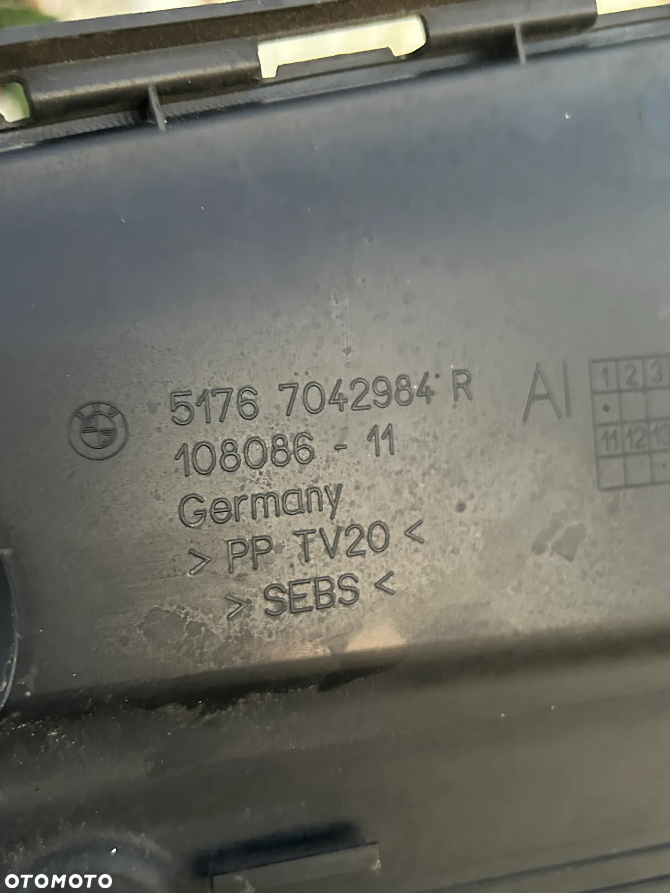BMW 5 F07 GT MASKOWNICA BŁOTNIKA PRAWY PRZÓD OSŁONA 7042984 - 3