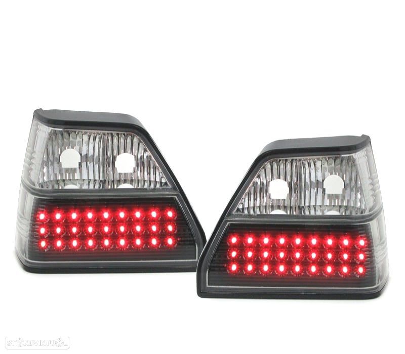 FAROLINS VOLKSWAGEN VW GOLF MK2 83-91 PRETO CROMADO - 1