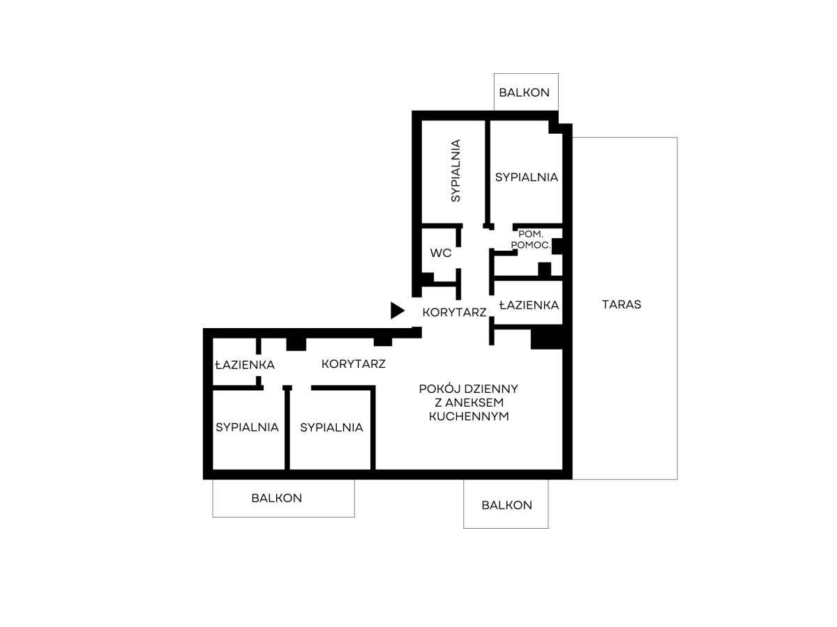 Trójstronne | Sufit 2,8 | Taras 56m | 2 msc w hali