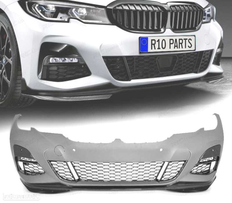 PÁRA-CHOQUES DIANTEIRO BMW G20 G21 19-22 LOOK M PERFORMANCE LIP PRETO BRILHANTE ACC PDC - 1