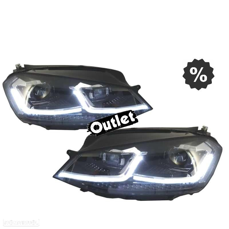 R012837C1 FAROIS PARA VOLKSWAGEN VW GOLF 7 12-17 DRL DINAMICOS PRETO LOOK 7.5 R - 9