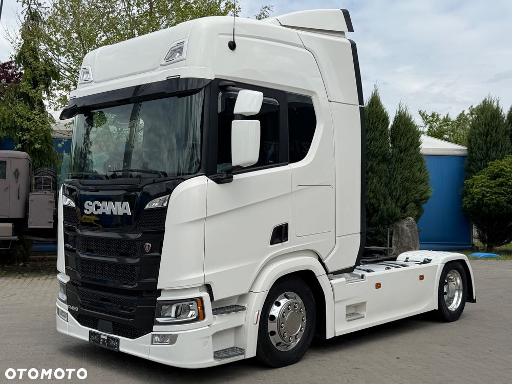 Scania Low deck mega r450 z Niemiec alcoa full led dwa duże zbiorniki navi klima postojowa nowe Tacho - 14