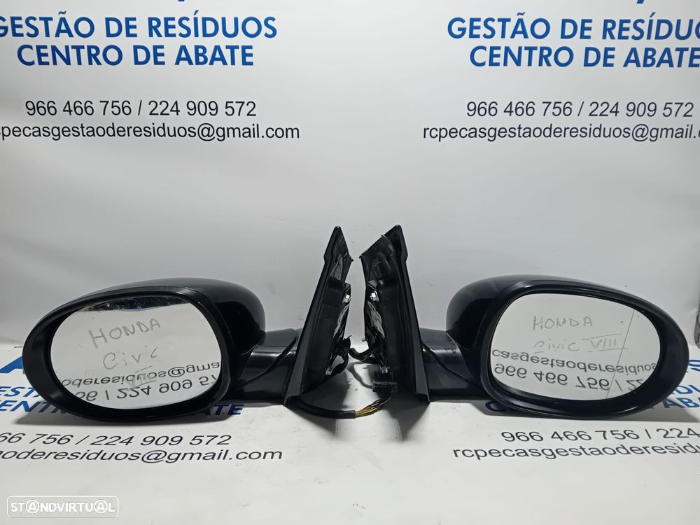 .Conjunto Espelho Retrovisor Direito Esquerdo Honda Civic 8 VIII Original - 1