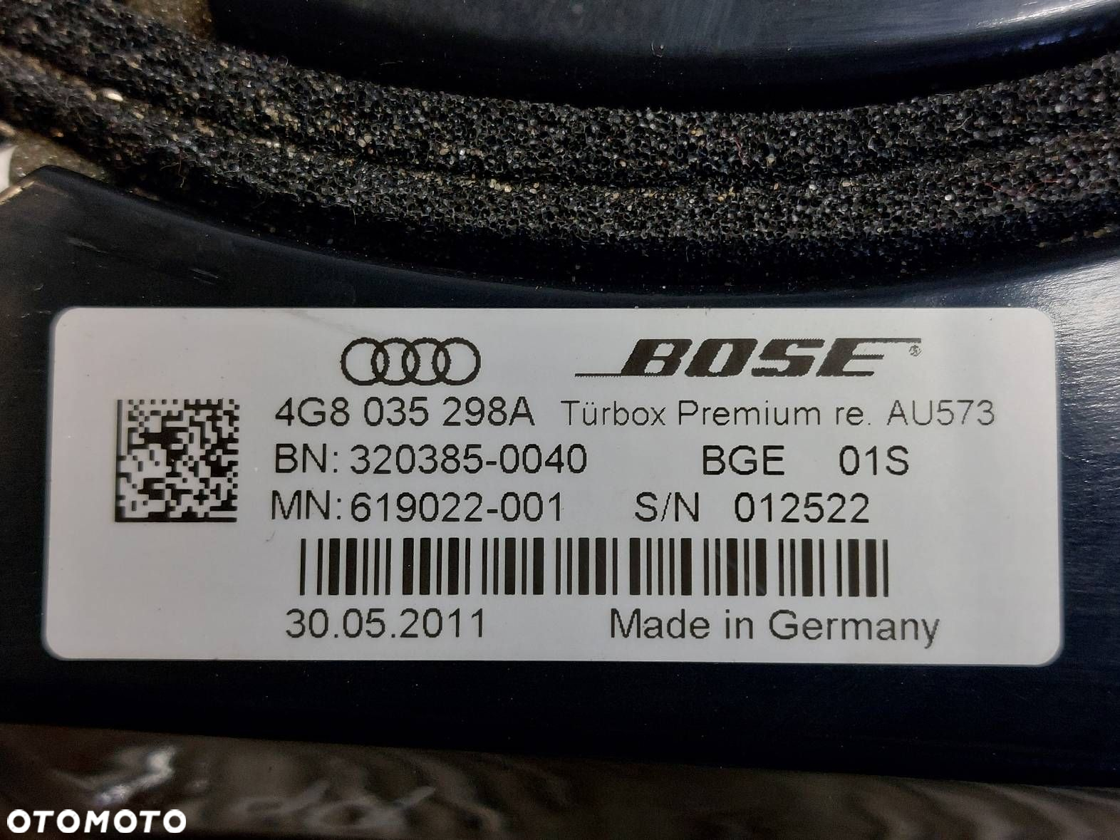 GŁOŚNIKI KOMPLET BOSE AUDI A7 4G 4G0035223B 4G8035298A 4G9035382A - 6
