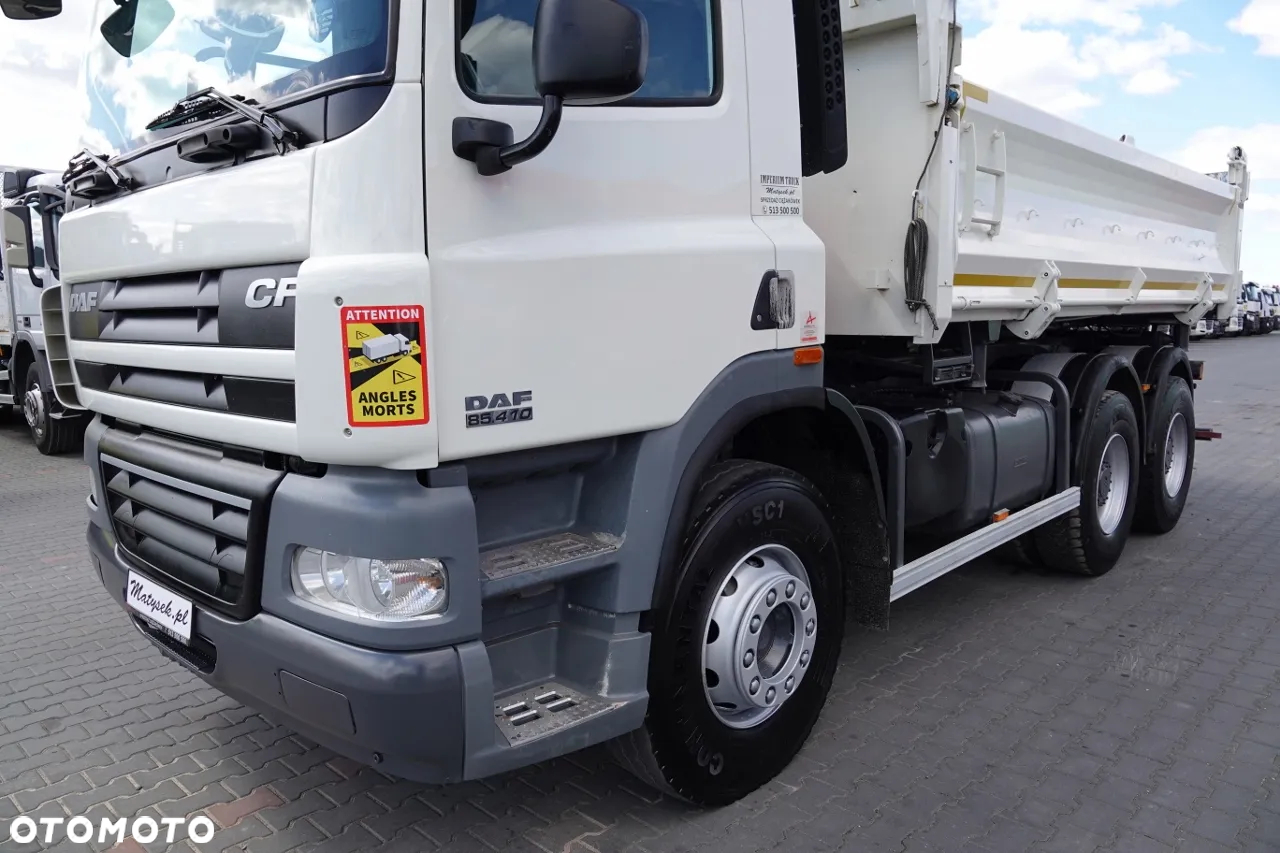 DAF CF 85.410 / 6X4 / WYWROTKA 2 STR / BORDMATIC / HYDROBURTA / MANUAL / SPROWADZONY - 14