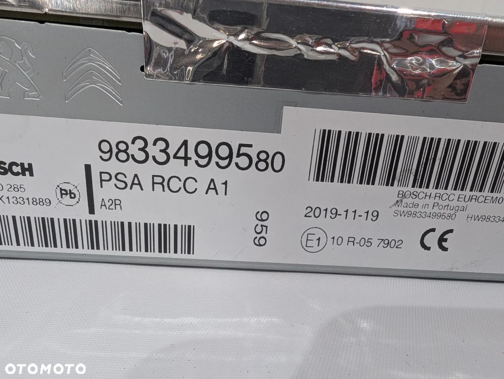 PEUGEOT 308 T9 II RADIO NAWIGACJA CZYTNIK WYŚWIETLACZ 9833499580  9828476980 - 9