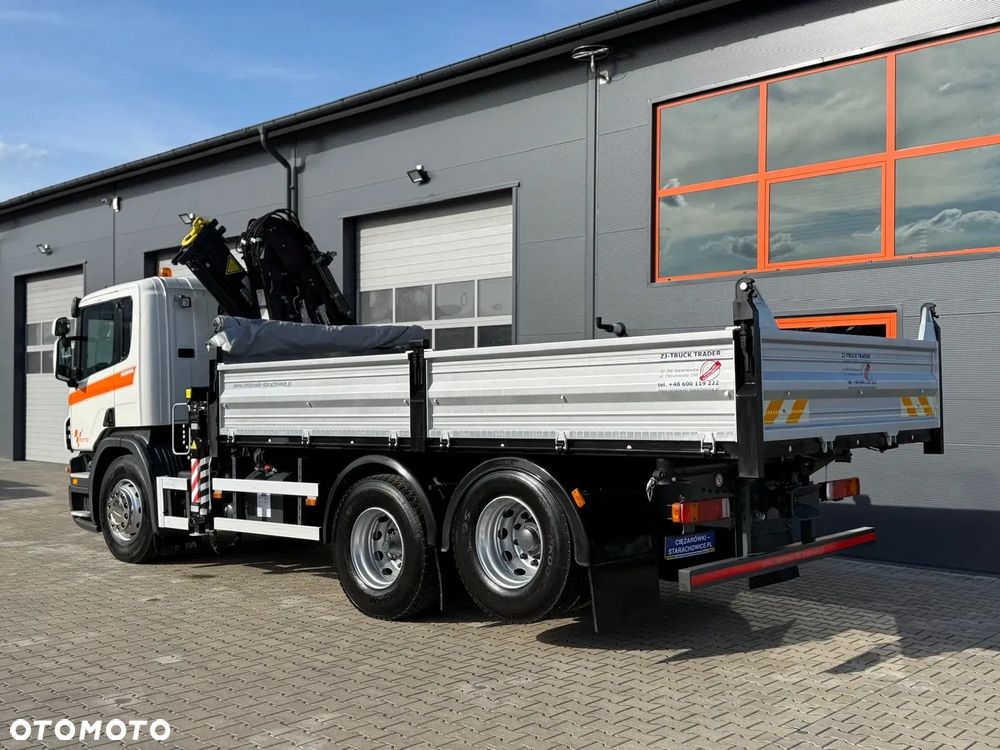 Scania Scania Scania P R 270 / 6x2 / 6x4 / wywrotka 3-S + HDS / stare tacho / żuraw , dzwig , kran , Krane - 4