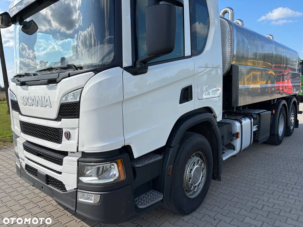 Scania P 410 6x2 ostatnia oś skrętna i podnoszona cysterna do odbioru mleka zabudowa MAGYAR - 30