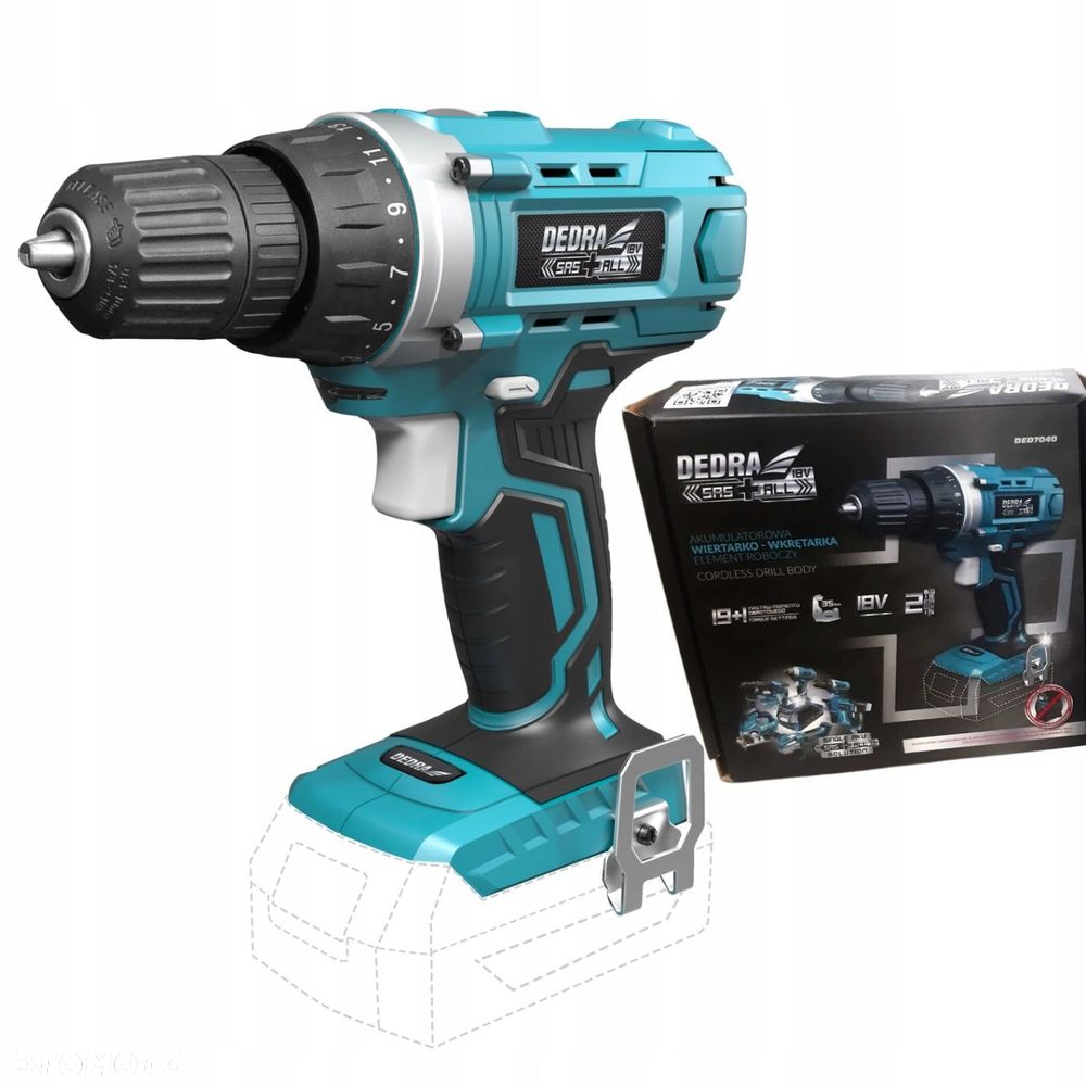 Wiertarko-wkrętarka uchwyt 10mm 18V dedra DED7040 - 7