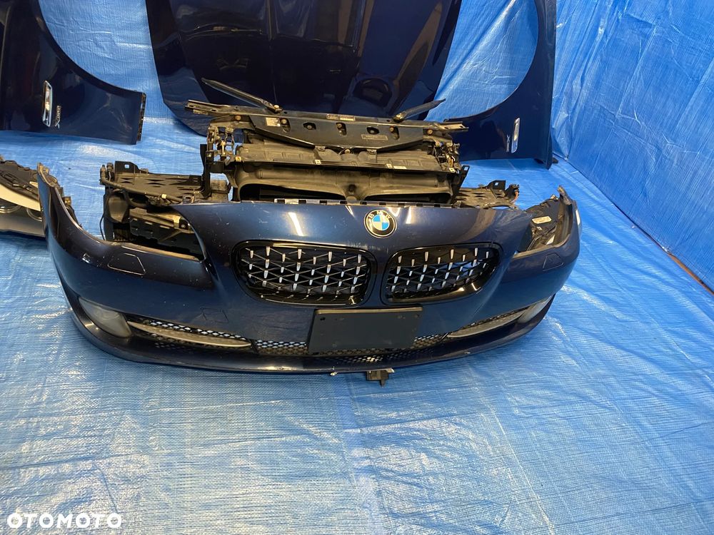 PRZÓD KOMPLETNY BMW F10 F11 NIEBIESKI A76 TIEFSEEBLAU MASKA ZDERZAK LAMPY XENON PAS PRZEDNI CHŁODNICE 535I KOMPLET EUROPA - 5