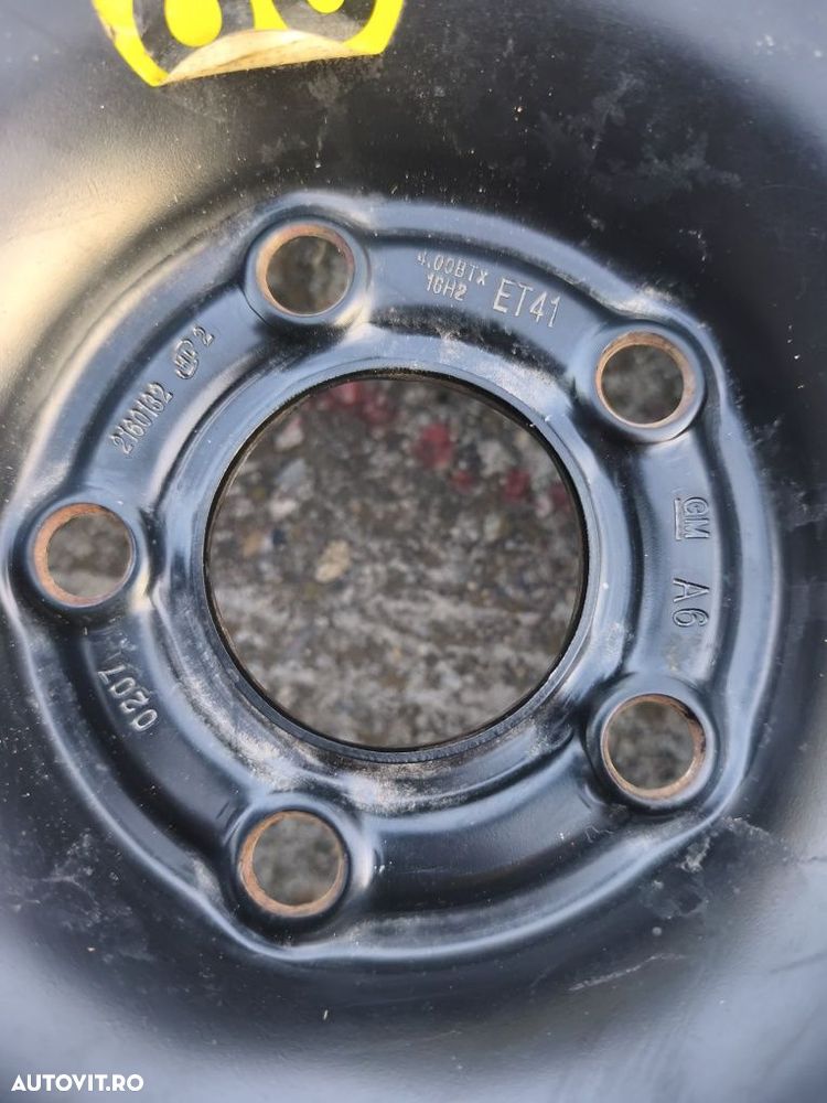 Roată de rezervă slim T115 / 70 R16 Opel Astra H - 2