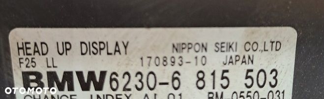 bmw x3 f25 wyświetlacz headup hud rzutnik 6815503 - 2