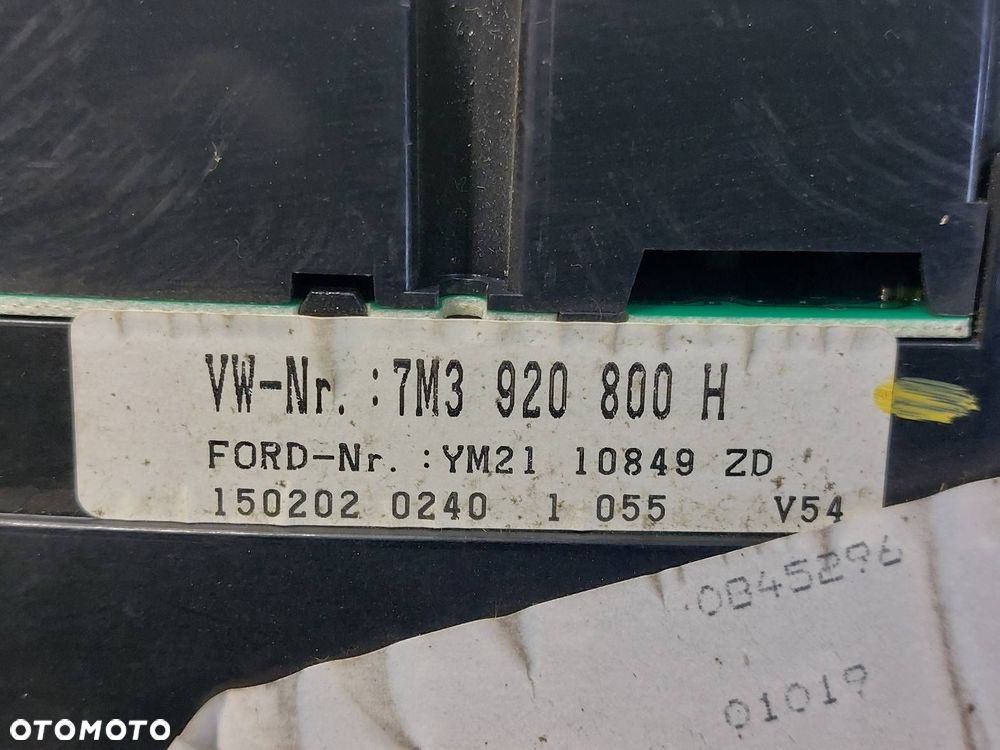 LICZNIK ZEGARY VOLKSWAGEN SHARAN MK1 LIFT 1.9 TDI 7M3920800H - 4