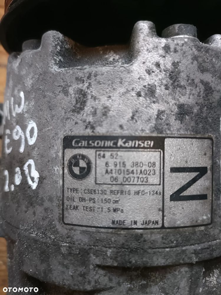 BMW E90 05-12 2,0 B sprężarka kompresor klimatyzacji 6915380-08 * - 3