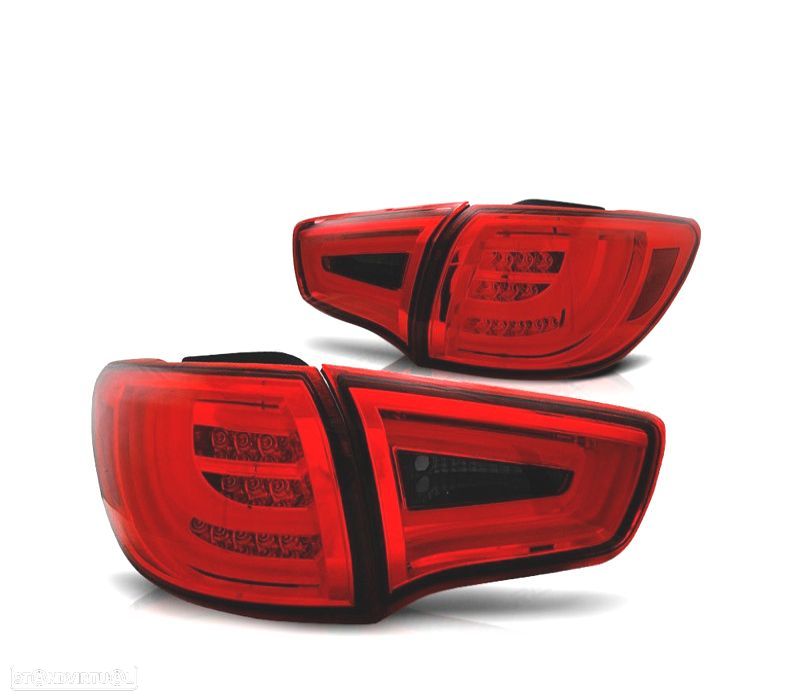 FAROLINS TRASEIROS KIA SPORTAGE 09-14 LIGHT BAR VERMELHO FUMADO - 1