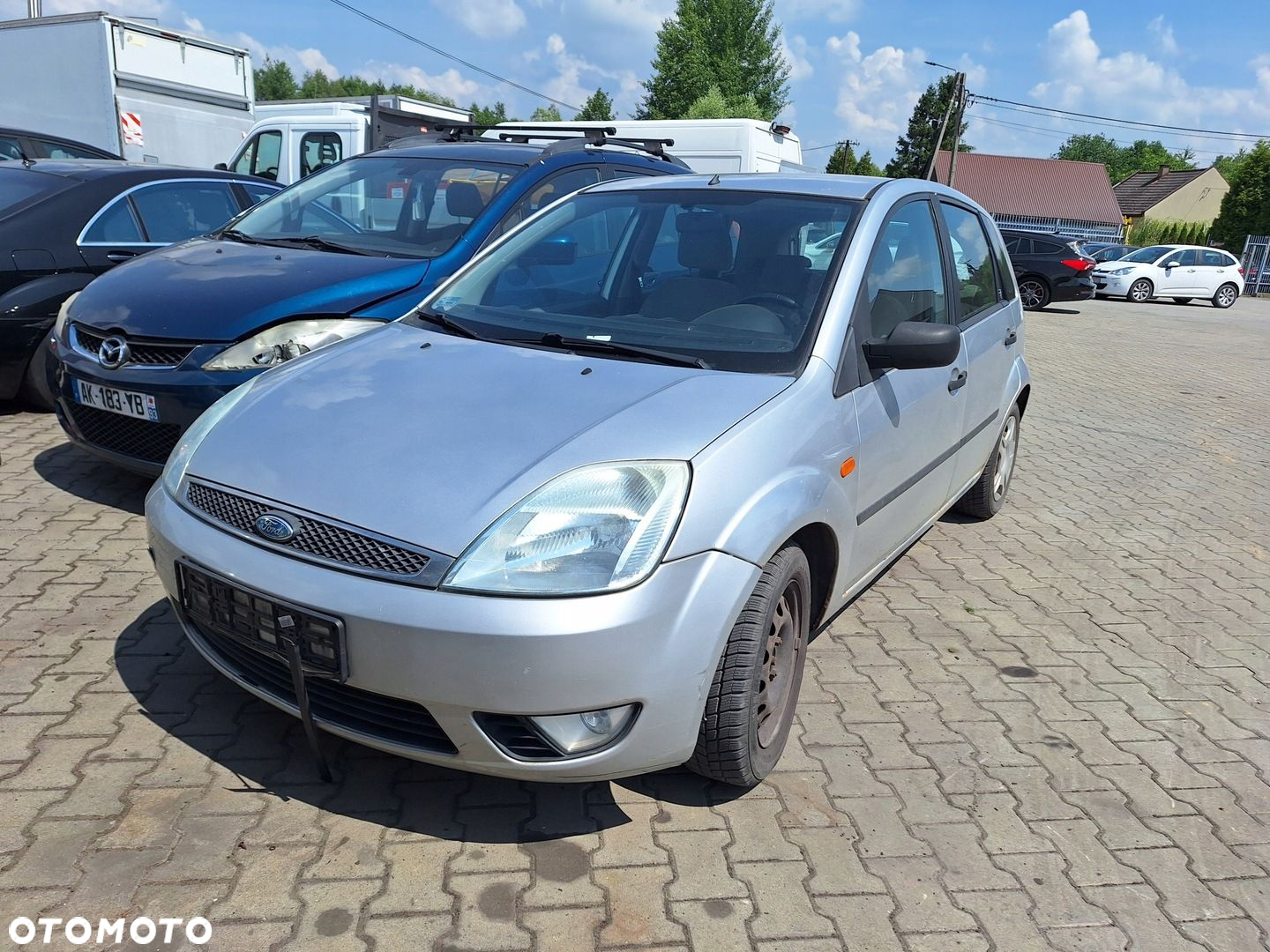 FORD FIESTA 5 V MK6 JH SREBRNY HALOGENY ZDERZAK PRZÓD 02-05 LAKIER 62 - 12