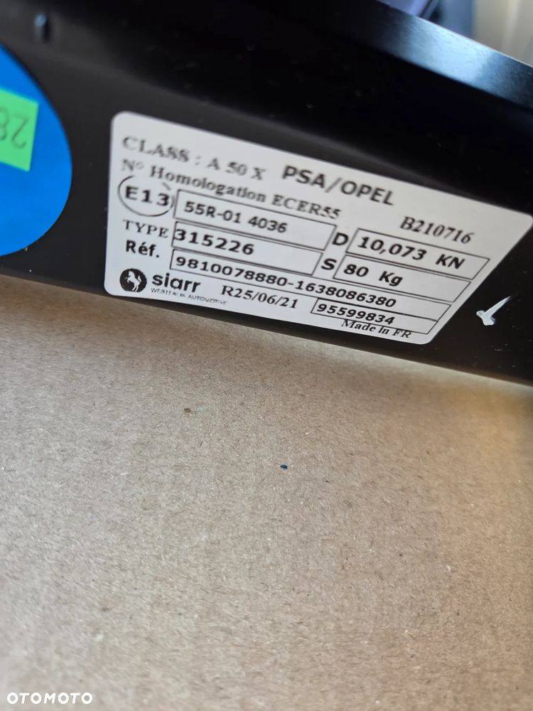 Belka haka holowniczego Citroën C5 Aircross Opel Grandland X Peugeot 3008 II 1681990380 9810078880 1638086380 95599834 Hak Holowniczy - 5