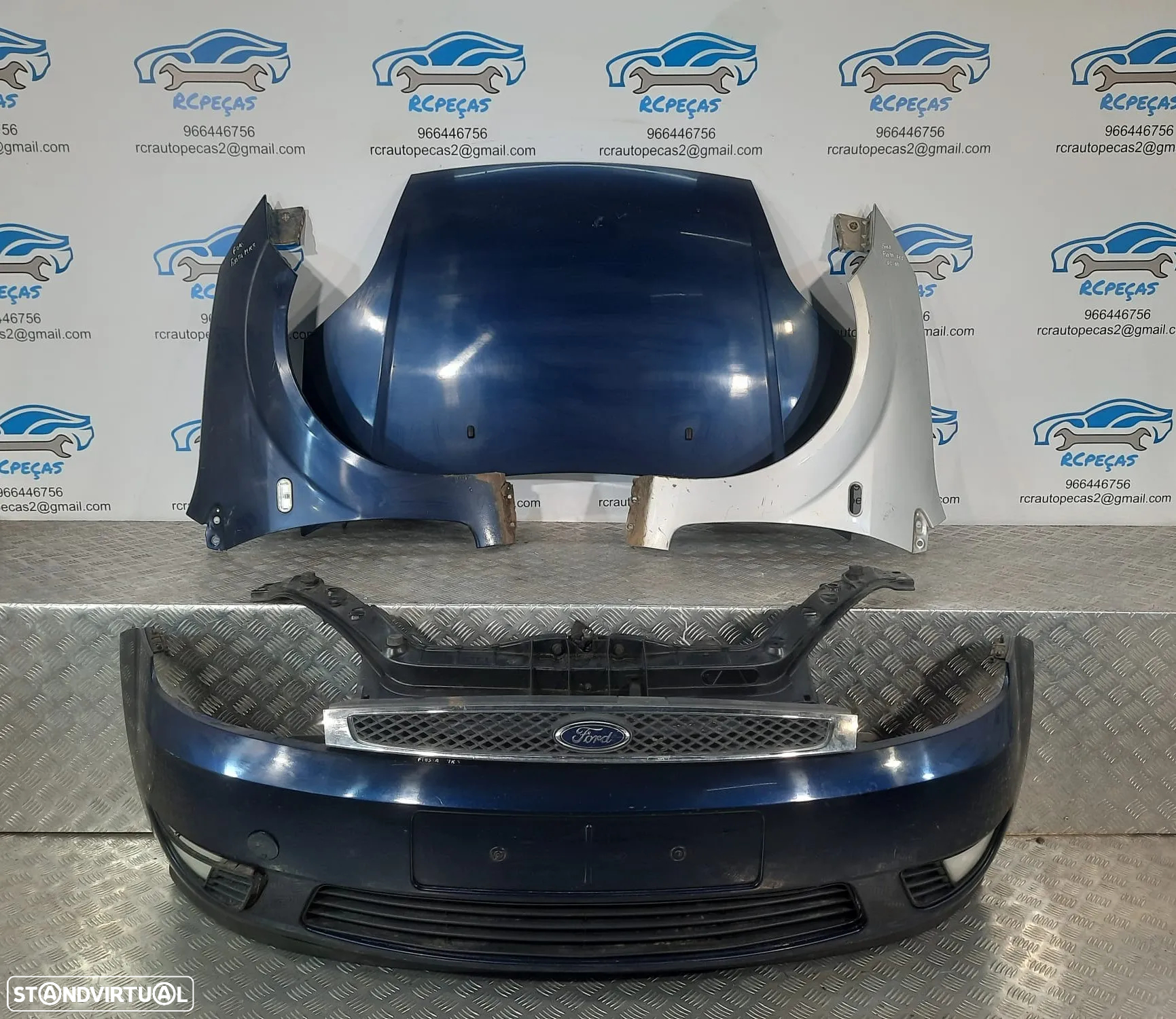 FRENTE COMPLETA FORD FIESTA V 5 MK5 CAPOT PARACHOQUES GUARDA-LAMAS OTICAS RADIADOR VENTILADOR FRENTE FIBRA REFORÇO - 6