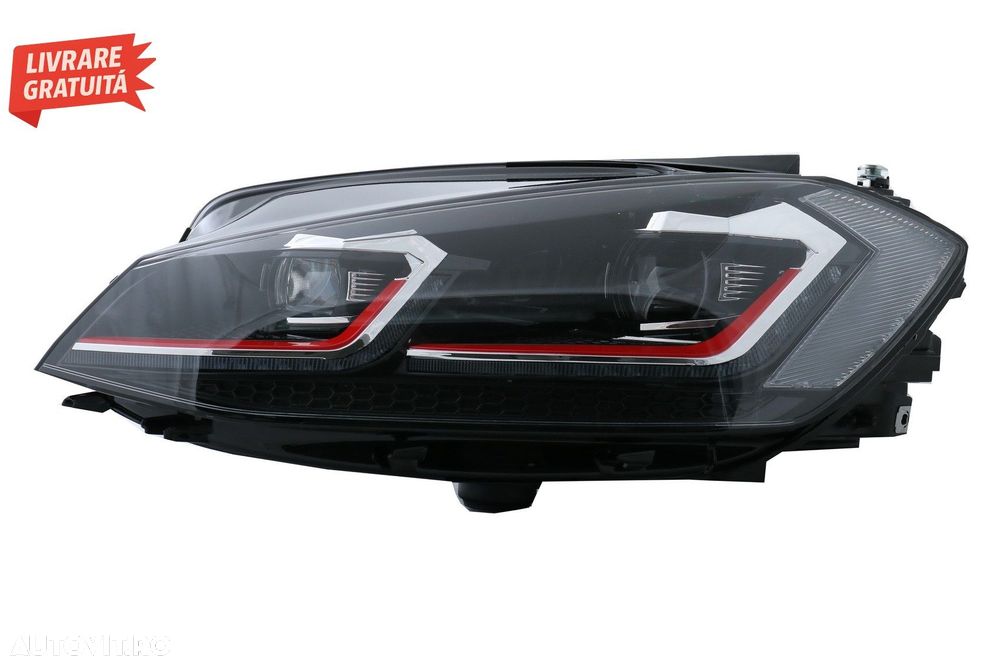 Faruri LED VW Golf 7.5 VII (2017+) GTI Look cu Semnal Dinamic- livrare gratuita - 4