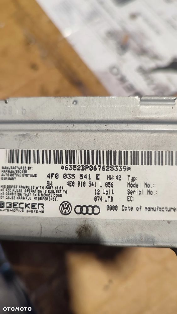 RADIO AUDI A6 C6 4F0035541E 04-11 TUNER - 5