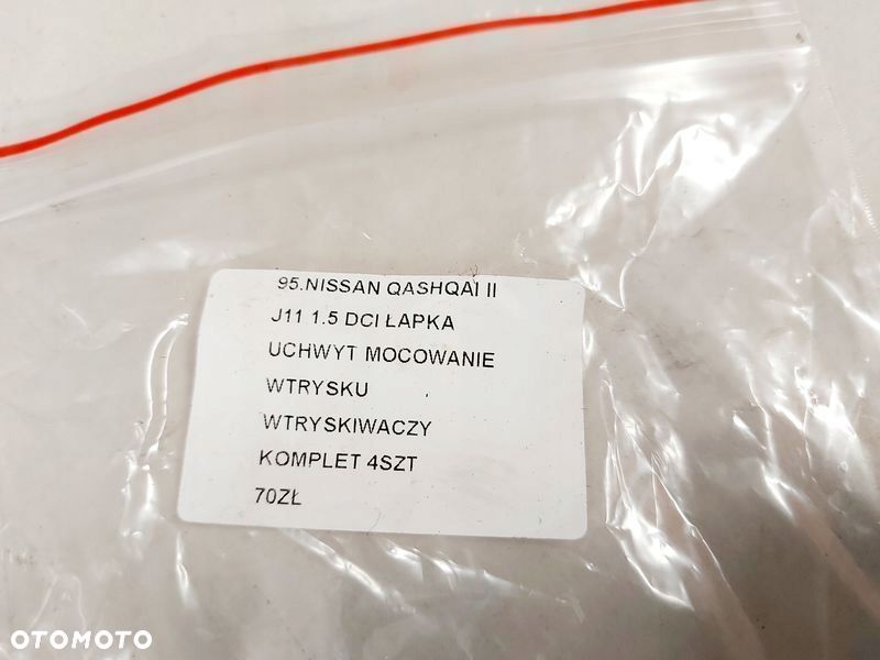 nissan qashqai 2 ii j11 1.5 dci łapka uchwyt mocowanie wtrysku 4 sztuki kpl - 3