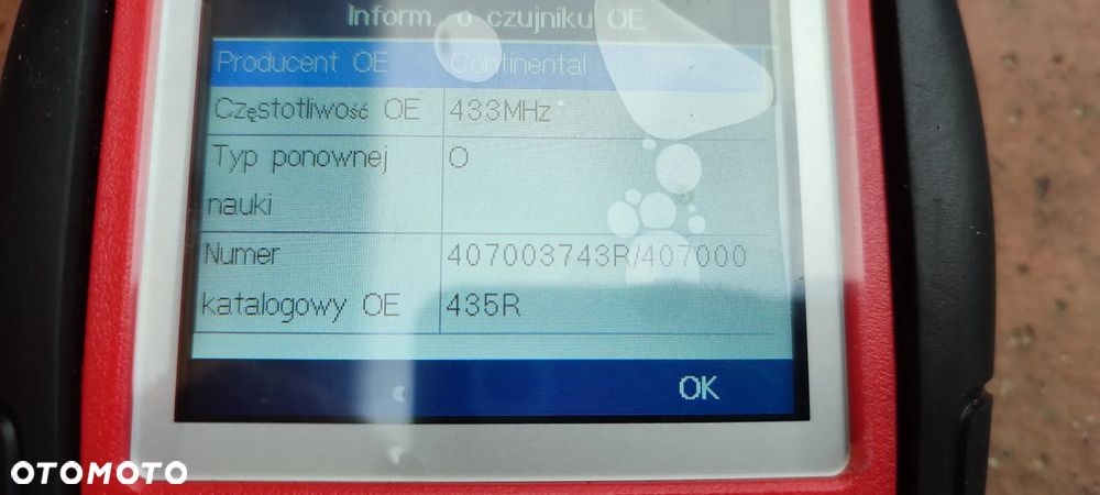 Czujniki Ciśnienia Kół Oryg. Renault Megane III Scenic III Zoe 407003743R-C  407003743R Bdb - 13