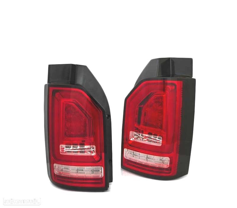 FAROLINS LED DINAMICO PARA VOLKSWAGEN VW T6 MULTIVAN CARAVELLE 15-19 VERMELHO - 2