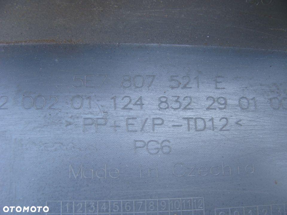 SKODA OCTAVIA RS IV 4 KOMBI  SPOILER ZDERZAKA TYLNY 5E7807521E - 8