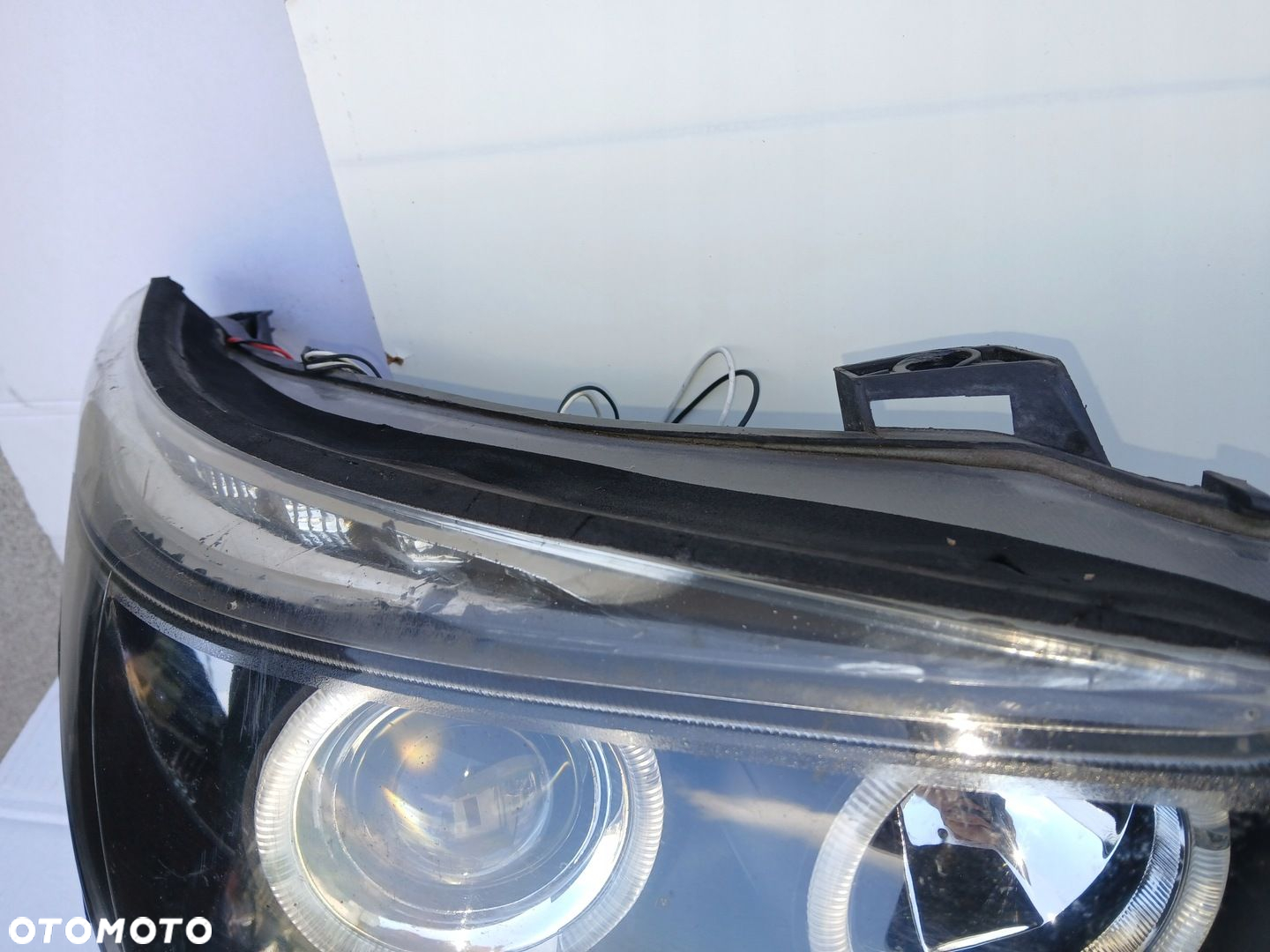 BMW 5 E60 E61 BLACK ANGEL EYE lampa lewa prawa przód Europa LH-HU359 - 7