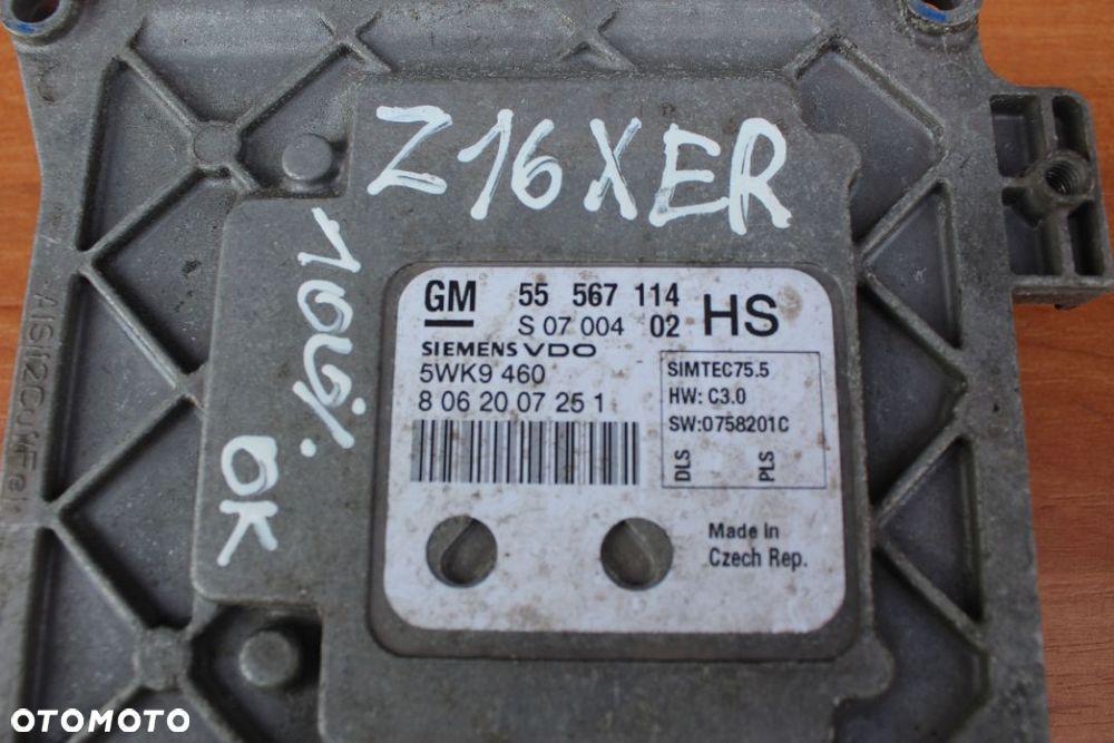 KOMPUTER STEROWNIK SILNIKA OPEL ASTRA H 1.6 16V Z16XER 55567114 HS - 2