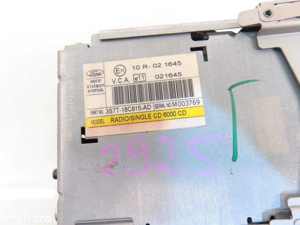 RADIO FORD MONDEO MK3 III 3S7T18C815AD 6000CD + KOD - 4