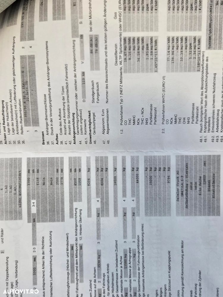 Mercedes-Benz ACTROS 18.510, AUTOMATA+RETARDER 5 trepte, SA CUPLARE REGLABILA la 1,15m si 0,9m, 2 rezervoare cumulat 680l, Spoilere cabina si sasiu, Camere in loc de oglinzi, Navigatie, Frigider, rulat in GERMANIA, posibil leasing 4 ani, PROMOTIE 45.900 EUR+tva - 37