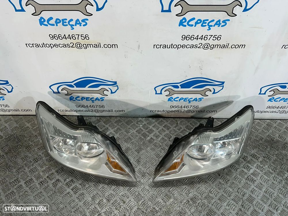 Conjunto Farois Oticas Frente Frontais Original Ford Focus 2 MK2 Fase 2 2007 - 2010 - 2